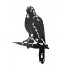 FixtureDisplays® Coopers Hawk Tree Silouette Art Metal Bird on a Branch - Tree Bird Hammer-in Outdoor Backyard Art 12